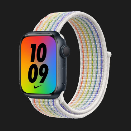 Apple Watch Series 7 45mm Midnight Aluminum Case with Nike Sport Loop (Pride Edition)